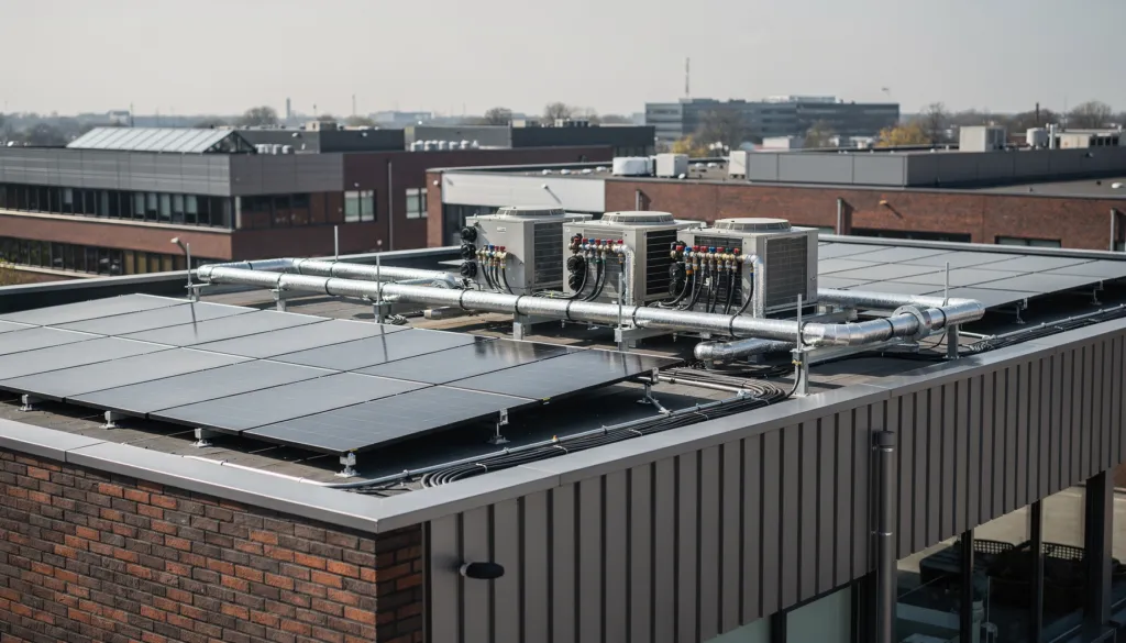 Kosten zonnepanelen inclusief installatie voor een zakelijke PVT-installatie op plat dak